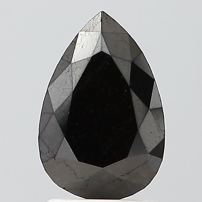 Pear Black Natural Diamond 1.79ct VVS2 loose diamond