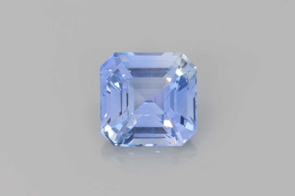 Asscher Blue Sapphire 3.5ct loose gemstone