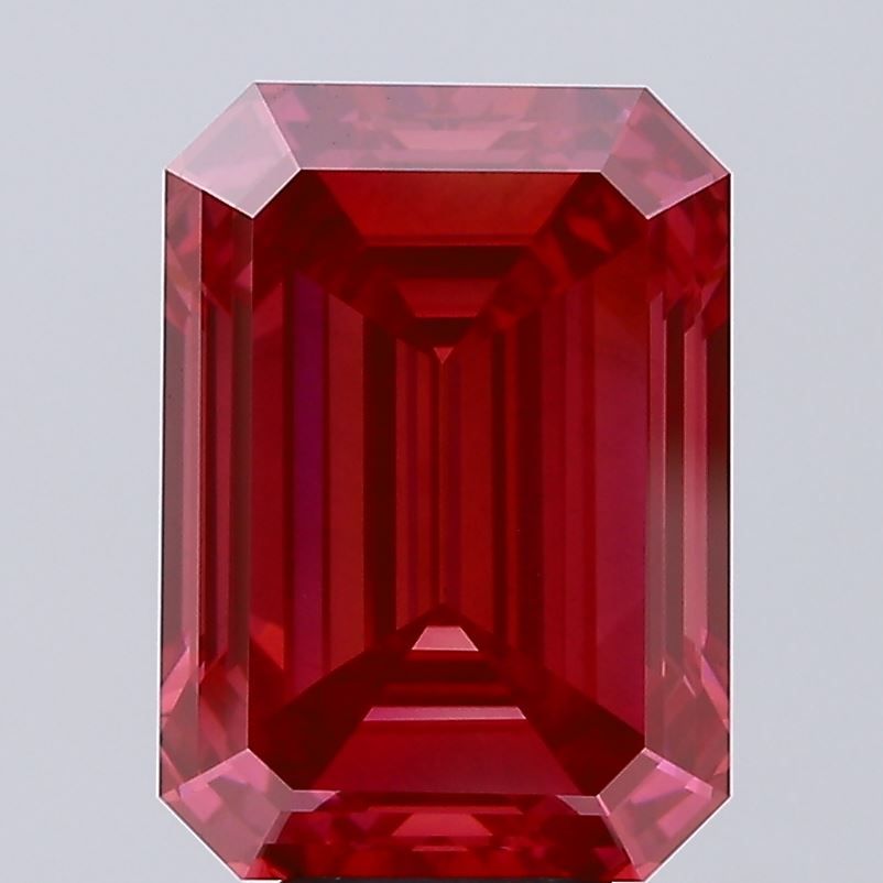 Emerald Fancy Vivid Red Lab-grown Diamond 8.08ct VVS2 loose diamond