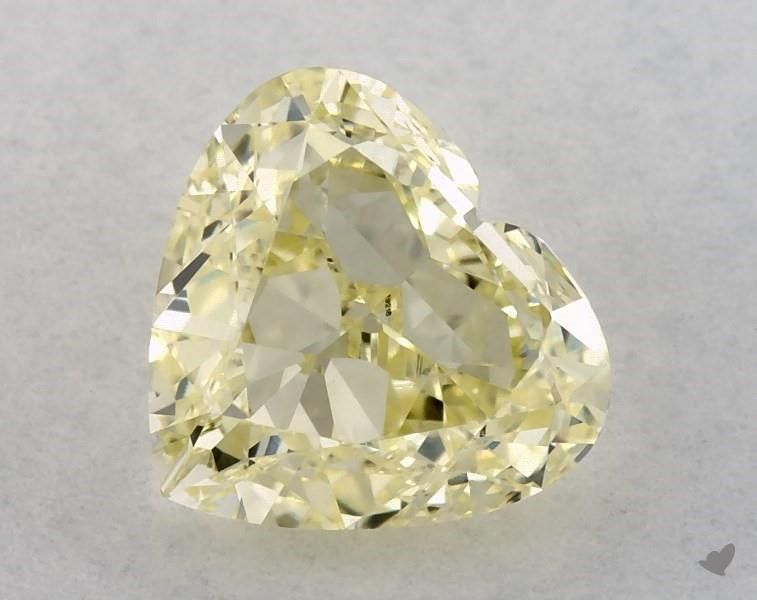 Heart Fancy Light Yellow Natural Diamond 1ct SI2 loose diamond