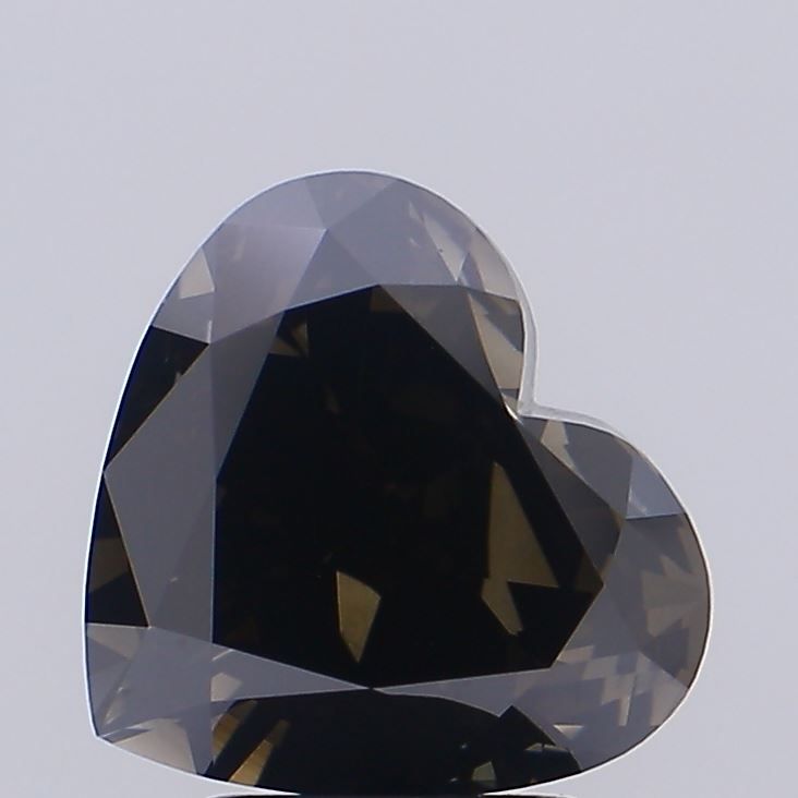 Heart Fancy Gray Lab-grown Diamond 3.51ct VS1 loose diamond