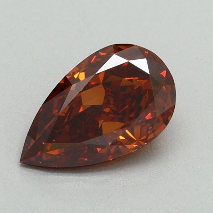 Pear Fancy Orange Lab-grown Diamond 0.82ct VVS2 loose diamond