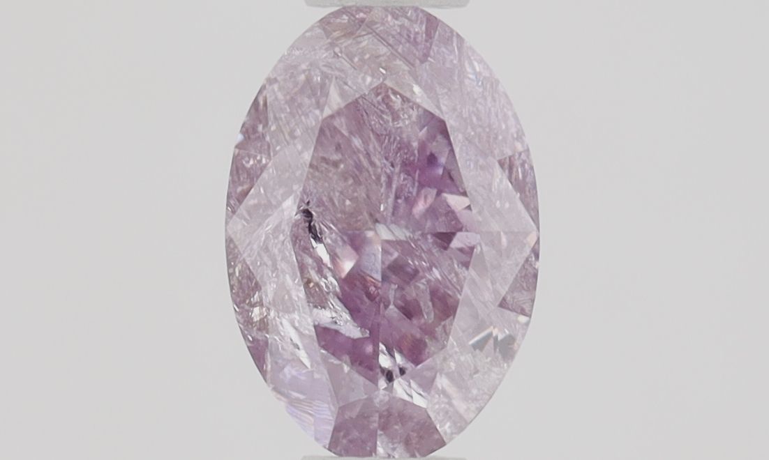 Oval Fancy Intense Pink Purple Natural Diamond 0.51ct I3 loose diamond