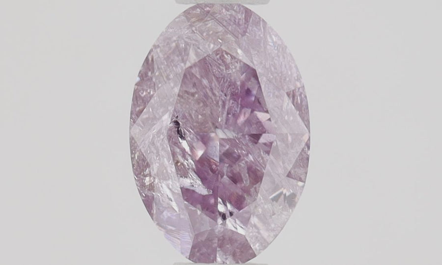 Oval Fancy Intense Pink Purple Natural Diamond 0.51ct I3 loose diamond