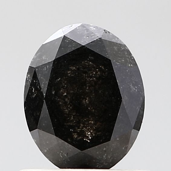 Oval Salt And Pepper Natural Diamond 0.89ct VVS2 loose diamond