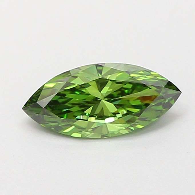 Marquise Fancy Vivid Green Lab-grown Diamond 0.78ct VVS2 loose diamond