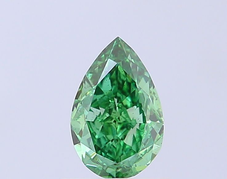 Pear Fancy Vivid Green Lab-grown Diamond 1.03ct SI1 loose diamond
