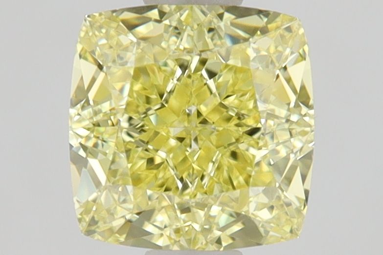 Cushion Fancy Intense Yellow Natural Diamond 1ct VS1 loose diamond
