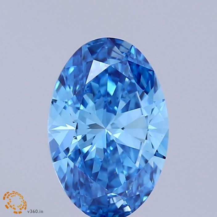Oval Fancy Vivid Blue Lab-grown Diamond 1.56ct VS1 loose diamond