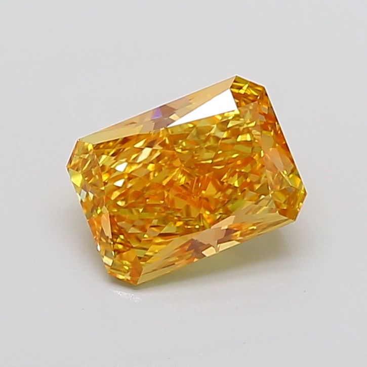 Radiant Fancy Intense Yellow Orange Lab-grown Diamond 2.75ct VS1 loose diamond