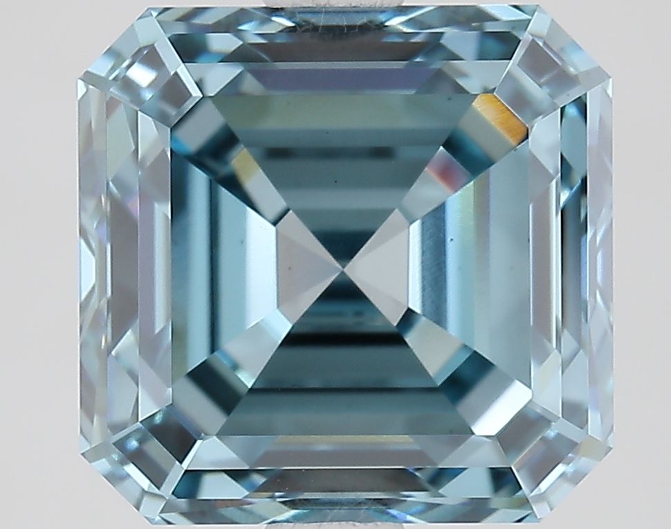 Square Emerald Fancy Vivid Blue Lab-grown Diamond 3.5ct VS1 loose diamond