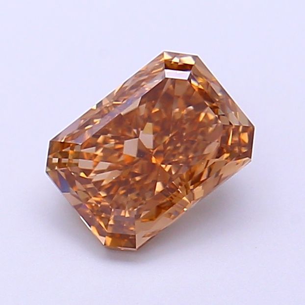 Radiant Fancy Light Brown Lab-grown Diamond 1.23ct VVS2 loose diamond