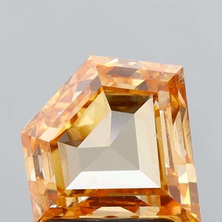 Pentagonal Fancy Intense Pinkish Orange Lab-grown Diamond 2.02ct SI1 loose diamond