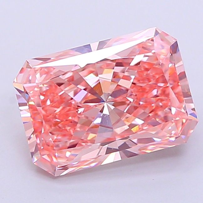 Radiant Fancy Vivid Pink Lab-grown Diamond 3.02ct VS1 loose diamond
