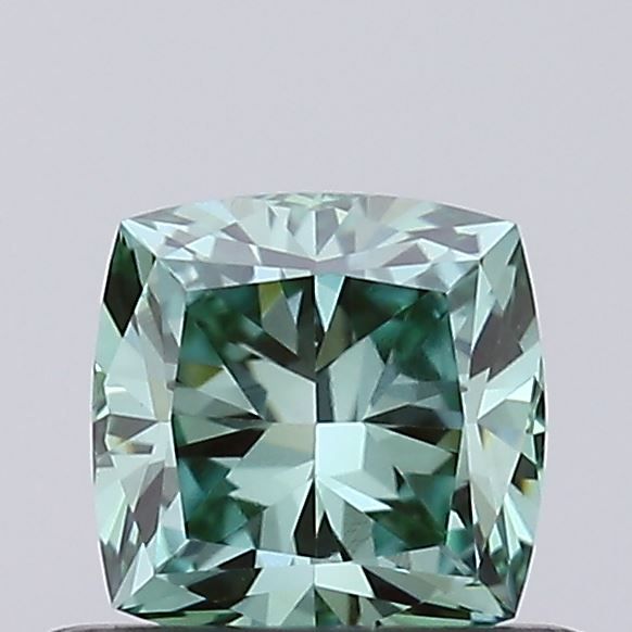 Cushion Fancy Vivid Green Lab-grown Diamond 0.49ct VS1 loose diamond