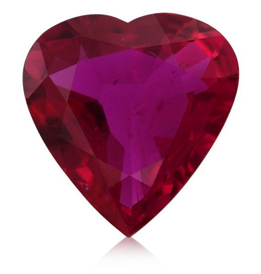 Heart Red Ruby 0.9ct loose gemstone