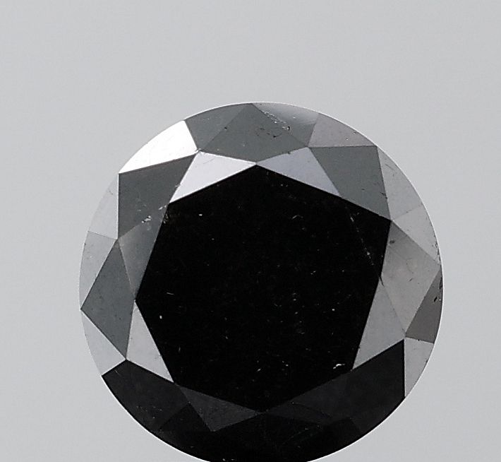 Round Black Natural Diamond 2.8ct VVS2 loose diamond