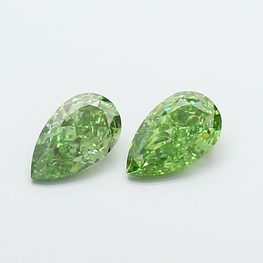 Pear Fancy Vivid Green Lab-grown Diamond 1ct VVS2 loose diamond