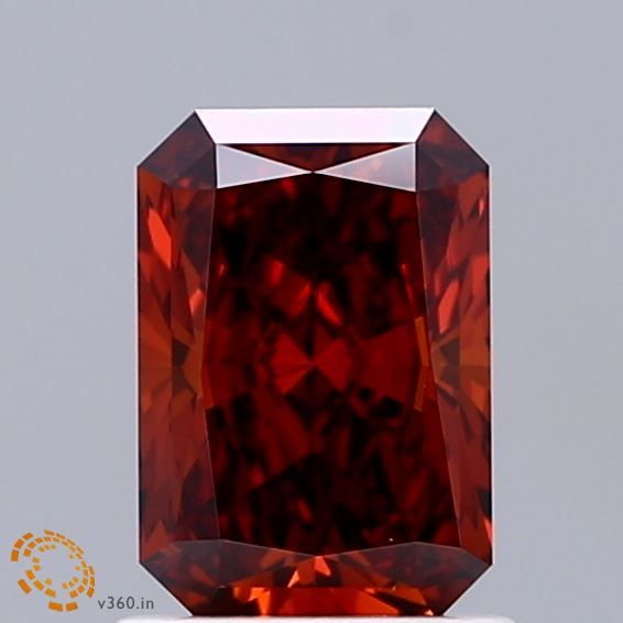 Radiant Fancy Vivid Orange Lab-grown Diamond 1.22ct VS1 loose diamond