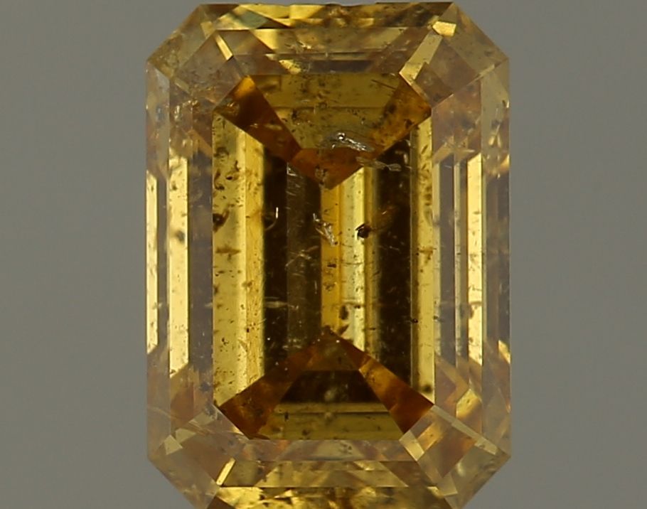 Emerald Fancy Deep Yellow Natural Diamond 1.03ct I2 loose diamond