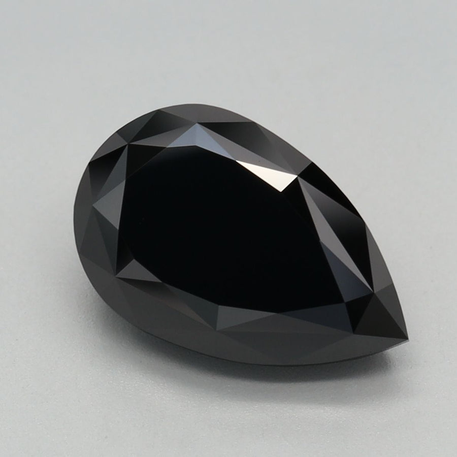 Pear Fancy Black Lab-grown Diamond 3.02ct loose diamond