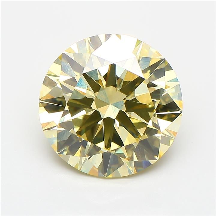 Round Fancy Intense Yellow Lab-grown Diamond 5.02ct VS1 loose diamond
