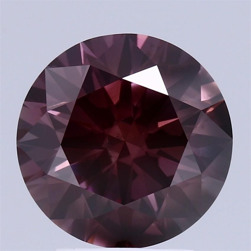 Round Fancy Dark Purple Lab-grown Diamond 3.05ct VS2 loose diamond