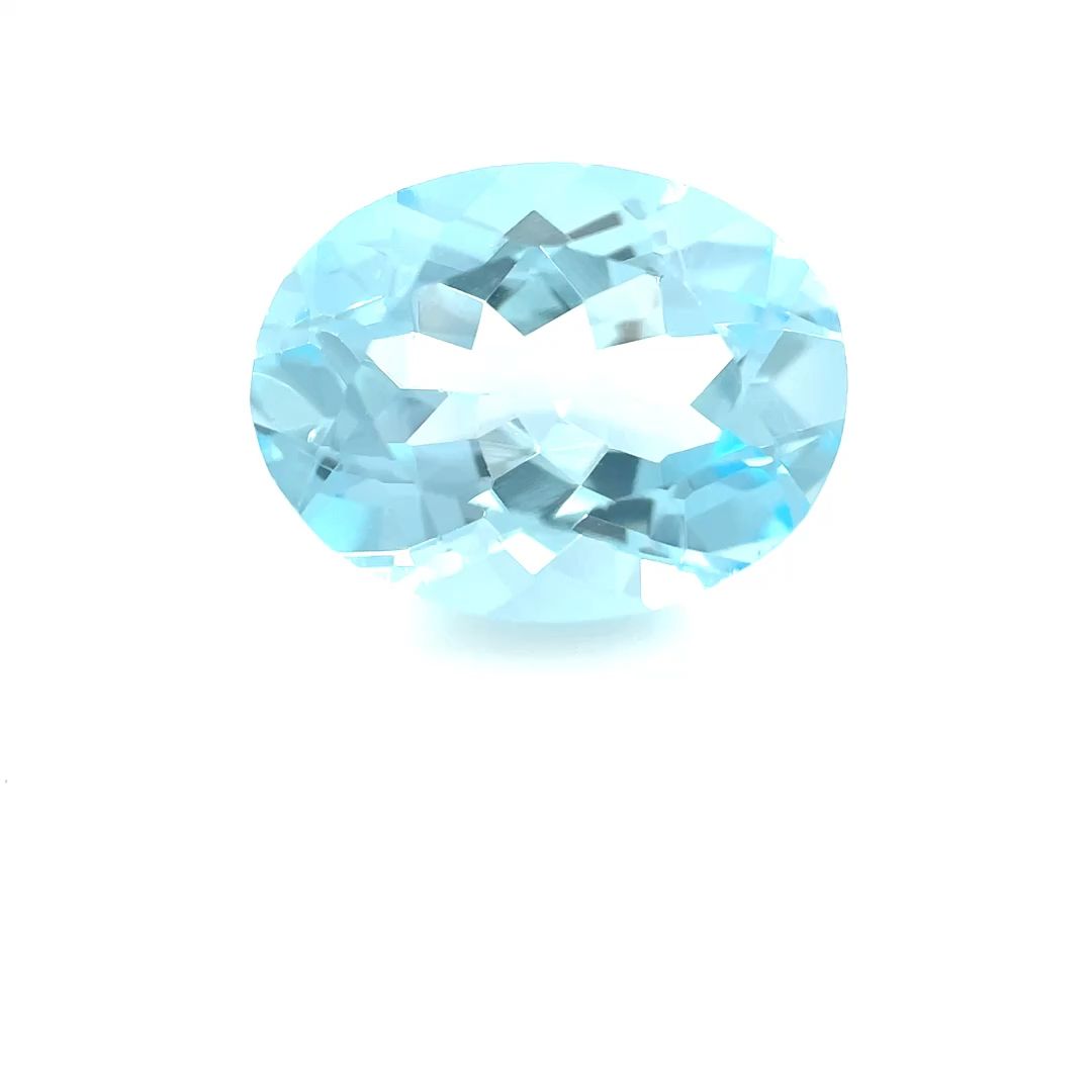 Oval Blue Topaz 6.57ct loose gemstone