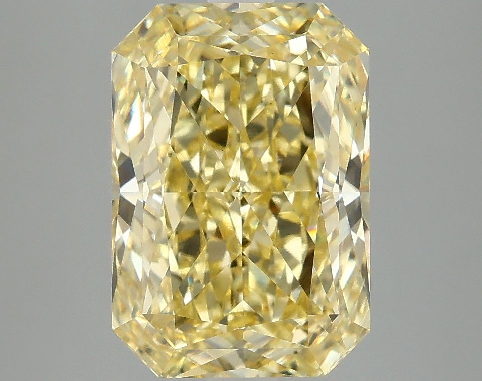Radiant Fancy Vivid Yellow Lab-grown Diamond 4.05ct VS1 loose diamond