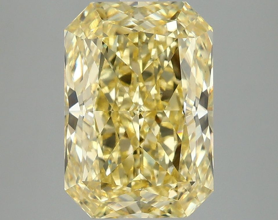 Radiant Fancy Vivid Yellow Lab-grown Diamond 4.05ct VS1 loose diamond