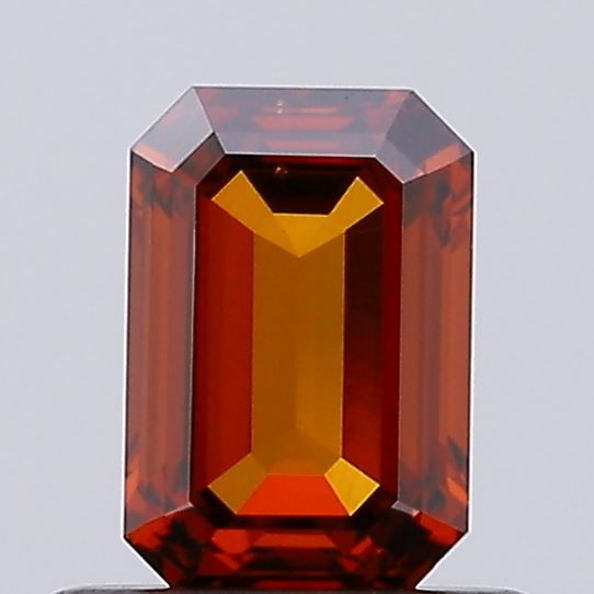 Emerald Fancy Vivid Brownish Orange Lab-grown Diamond 0.63ct VS2 loose diamond