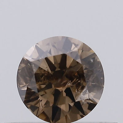 Round Fancy Brown Natural Diamond 0.28ct I3 loose diamond
