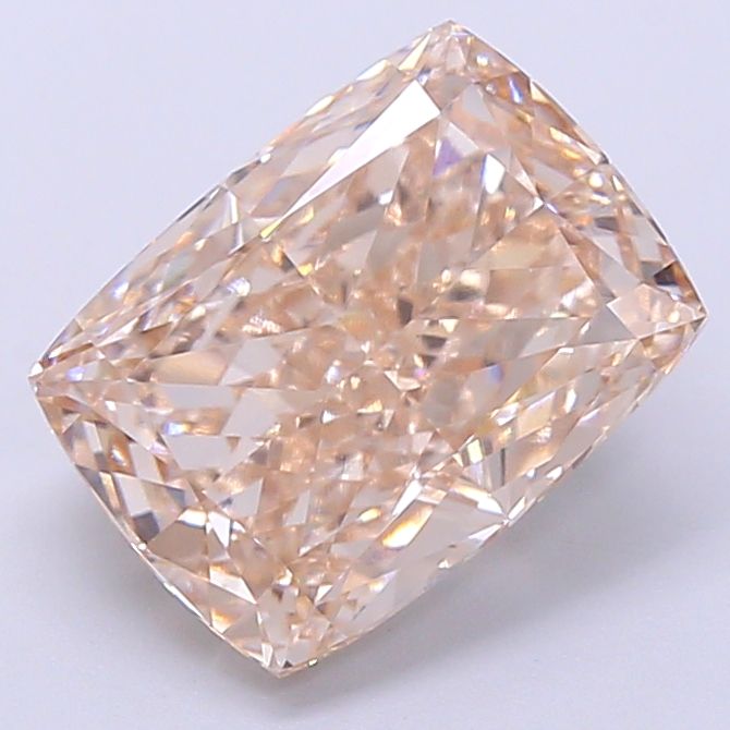 Cushion Very Light Brown Lab-grown Diamond 3.71ct VVS2 loose diamond