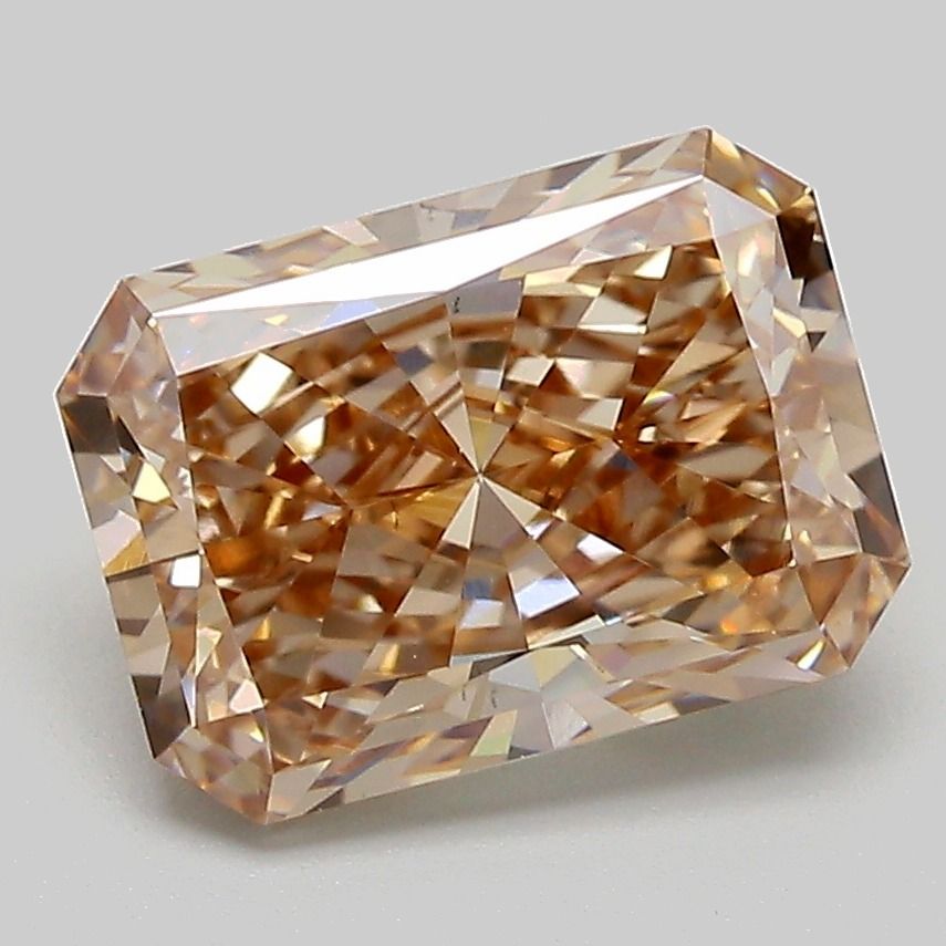 Radiant Fancy Light Brown Lab-grown Diamond 3.01ct VS1 loose diamond