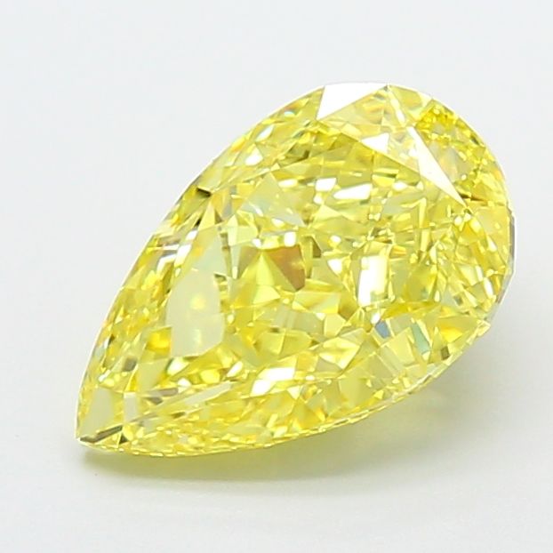 Pear Fancy Vivid Yellow Lab-grown Diamond 3.09ct VVS2 loose diamond