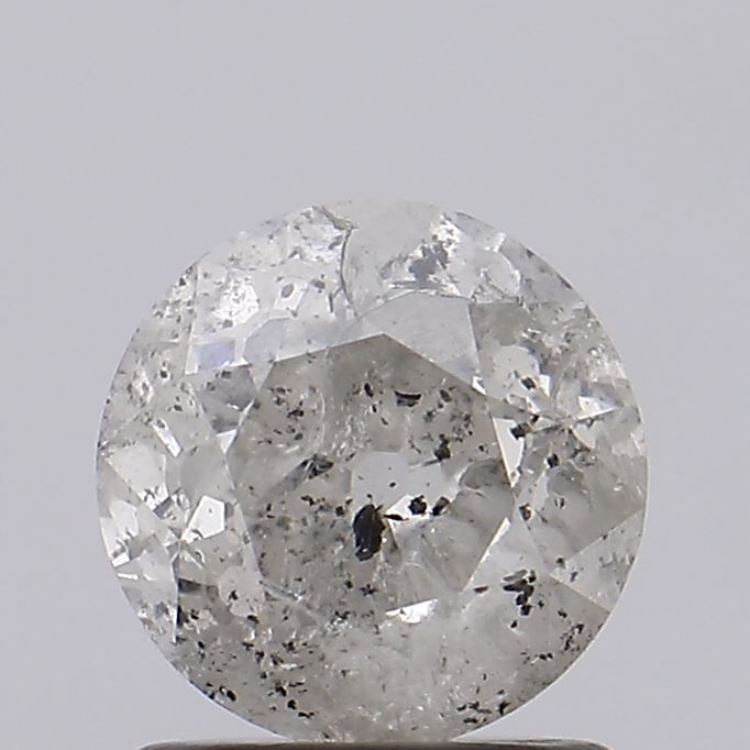 European Cut Salt And Pepper Natural Diamond 1.5ct I3 loose diamond