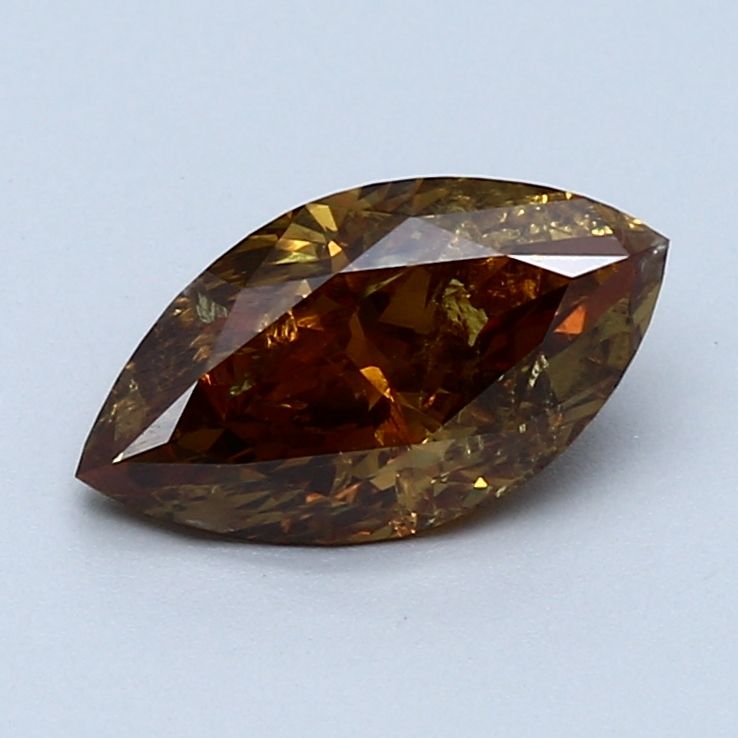 Marquise Fancy Deep Brown Orange Natural Diamond 1.5ct loose diamond