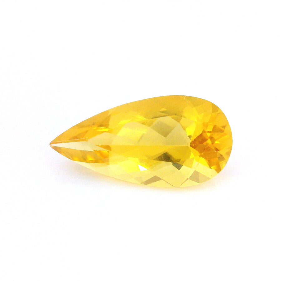 Pear Yellow Heliodor 3.38ct loose gemstone