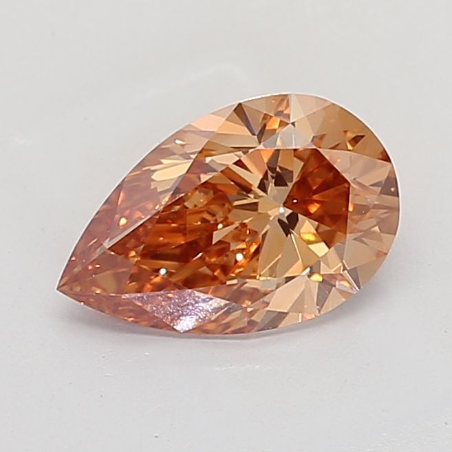 Pear Champagne Lab-grown Diamond 2.55ct VS1 loose diamond