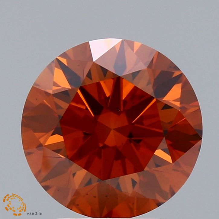 Round Fancy Vivid Orange Lab-grown Diamond 3.17ct VS2 loose diamond
