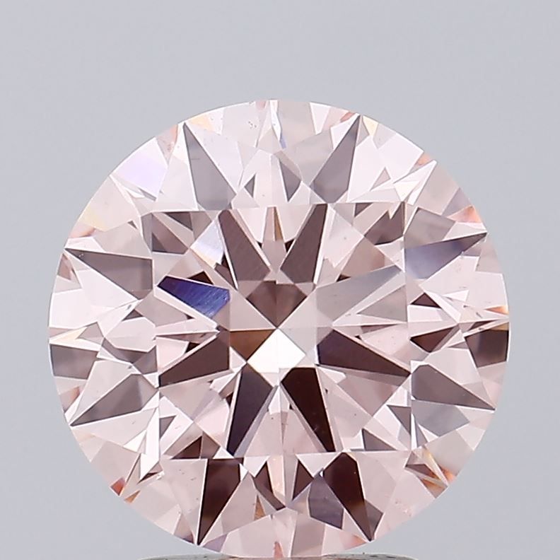 Round Fancy Intense Pink Lab-grown Diamond 3.21ct VS1 loose diamond