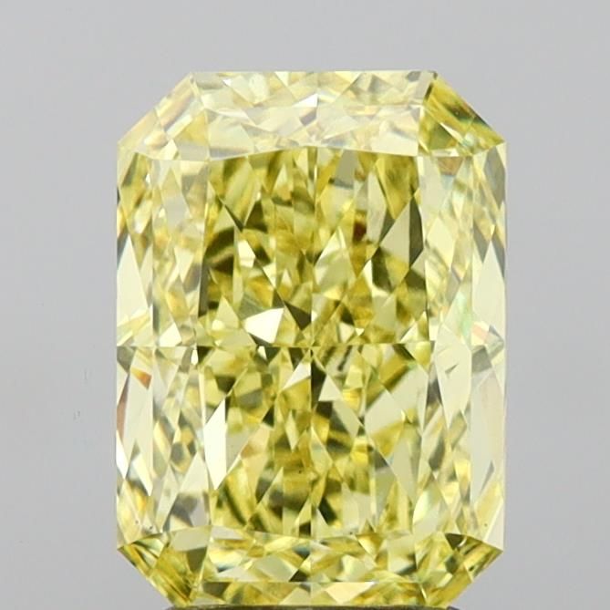 Radiant Fancy Vivid Yellow Lab-grown Diamond 2.76ct VS1 loose diamond