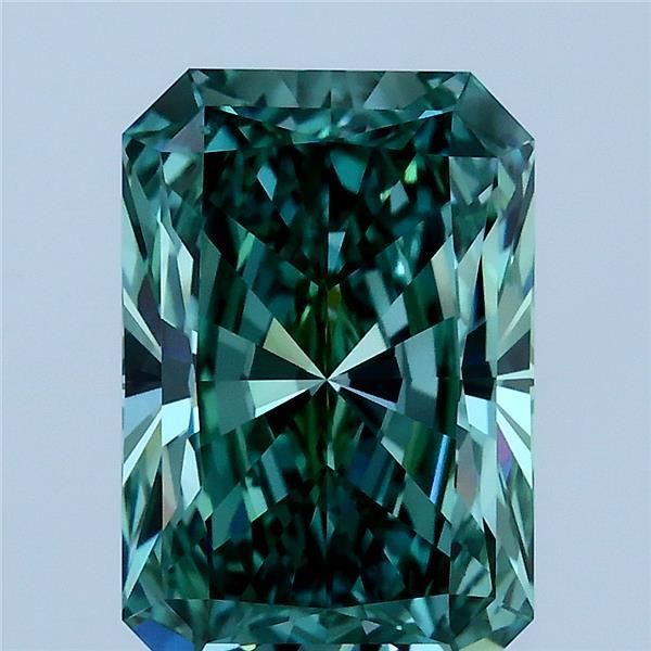Radiant Fancy Vivid Green Lab-grown Diamond 3.26ct VVS2 loose diamond