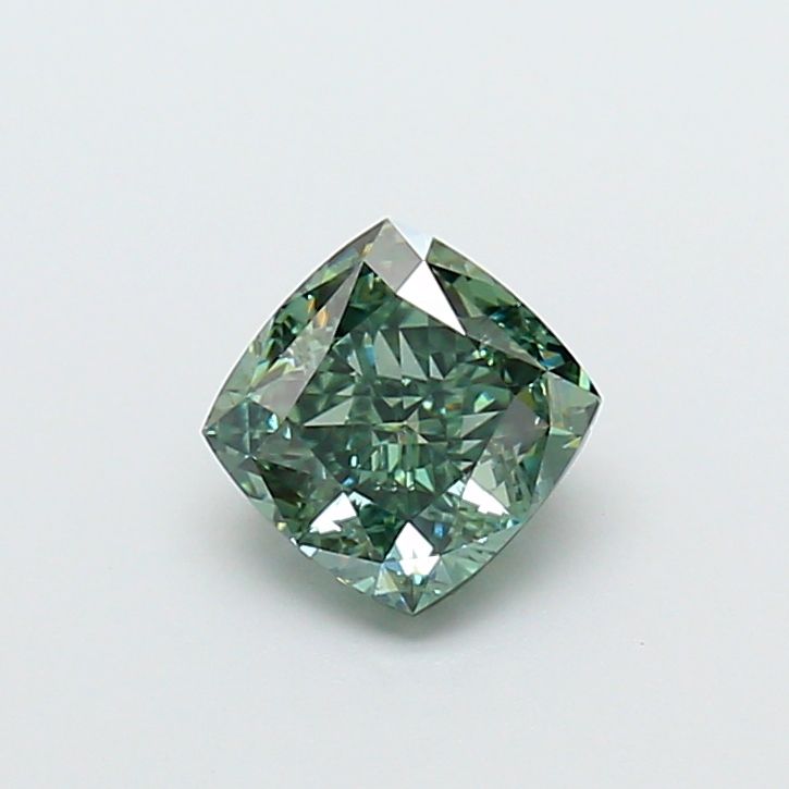 Cushion Fancy Vivid Green Lab-grown Diamond 1.25ct VS1 loose diamond