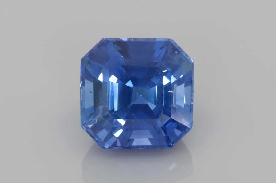 Asscher Blue Sapphire 3.02ct loose gemstone