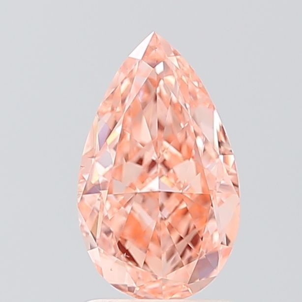 Pear Fancy Intense Pinkish Orange Lab-grown Diamond 1.55ct VS2 loose diamond