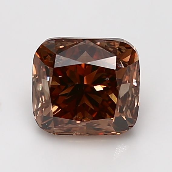 Cushion Fancy Dark Orangey Brown Natural Diamond 2.07ct SI2 loose diamond