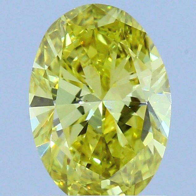 Oval Fancy Vivid Yellow Lab-grown Diamond 0.89ct VS1 loose diamond