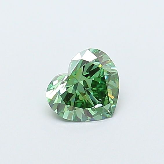 Heart Fancy Vivid Green Lab-grown Diamond 0.64ct SI1 loose diamond