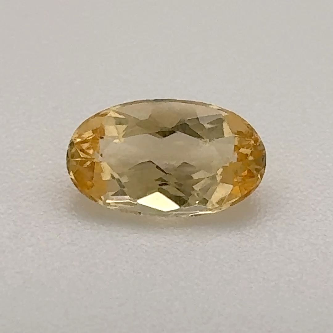 Oval Yellow Topaz 0.68ct loose gemstone